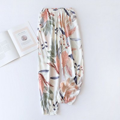 Imbracaminte de vara Pijamale Pantaloni pentru casa Pantaloni de dormit Pantaloni Imbracaminte de camera pentru femei Pantaloni florali Noutati in lenjerie de corp pentru femei