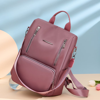 Αντικλεπτική Πίσω Γυναικεία τσάντα πλάτης Ανοιχτής σχεδίασης Υψηλής ποιότητας υφασμάτινη σχολική τσάντα Oxford για κορίτσια Casual Travel σακίδια πλάτης με φερμουάρ