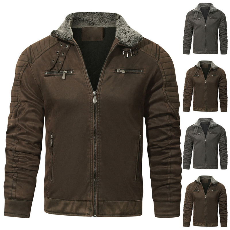 Χειμερινά Μπουφάν Ανδρικό Παλτό Ανδρικό Ζεστό Χειμωνιάτικο Μπουφάν Εξωτερικού Φθινοπωρινού Μανίκι Μακρύ Βαμβακερό φερμουάρ Χαλίκι Μπουφάν Gear H Rain