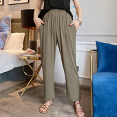 Fdfklak 2021. Proljeće Ljeto Nove široke donjice za spavanje Modal Lounge Home Wear Jednobojne pidžame s elastičnim strukom.