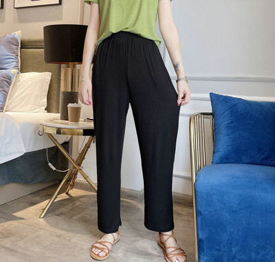 Fdfklak 2021. Proljeće Ljeto Nove široke donjice za spavanje Modal Lounge Home Wear Jednobojne pidžame s elastičnim strukom.