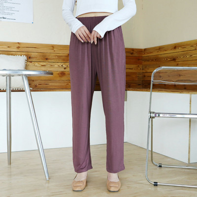 Fdfklak 2021. Proljeće Ljeto Nove široke donjice za spavanje Modal Lounge Home Wear Jednobojne pidžame s elastičnim strukom.