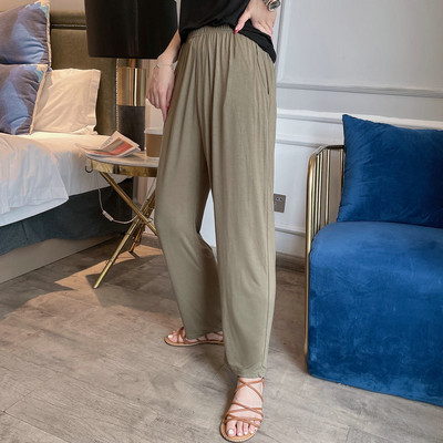 Fdfklak 2021. Proljeće Ljeto Nove široke donjice za spavanje Modal Lounge Home Wear Jednobojne pidžame s elastičnim strukom.