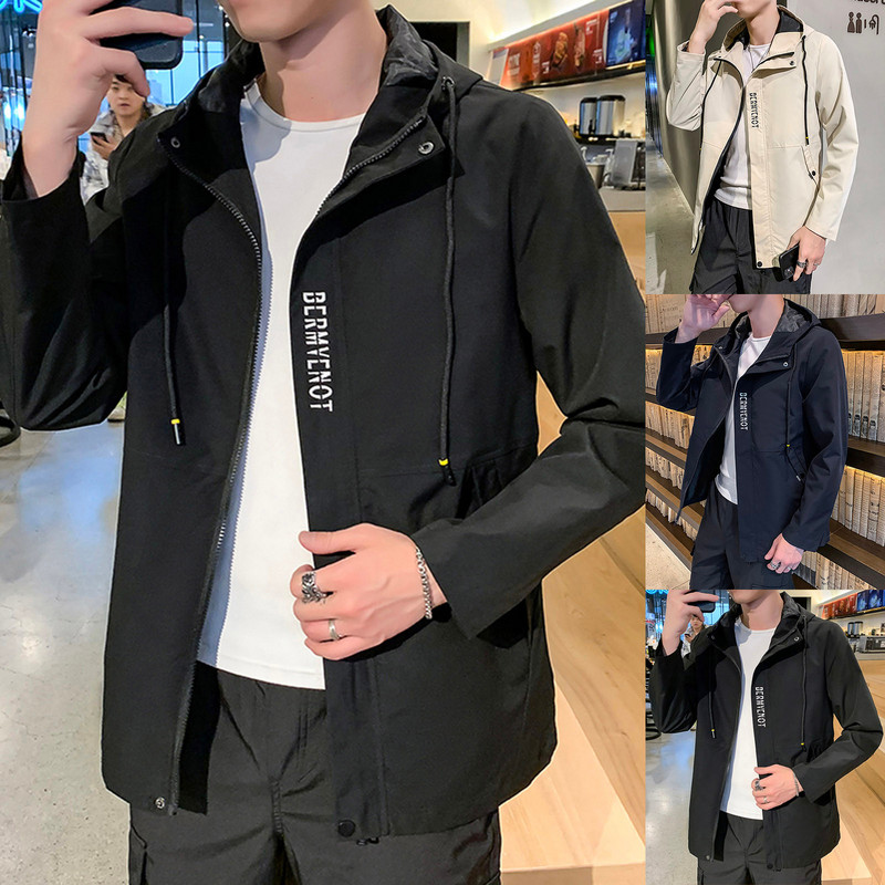 Pulover gros Jachete de toamnă pentru bărbați cu mâneci lungi pentru bărbați de iarnă bluză cu glugă Night Vale Top Jachetă buzunare jachetă cu