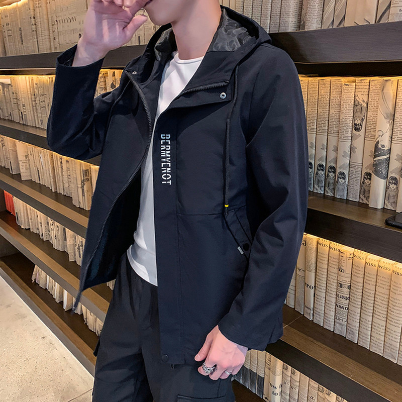 Pulover gros Jachete de toamnă pentru bărbați cu mâneci lungi pentru bărbați de iarnă bluză cu glugă Night Vale Top Jachetă buzunare jachetă cu