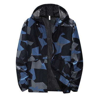 Jakna Skijaške jakne Jesen skupljajuće tanke muške prevelike vanjske jakne s kapuljačom otporne na vjetar muški kaput prozračne jakne muške za 7xlt