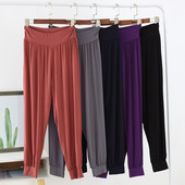 Fdfklak Modal Sleeping Pajama Παντελόνι Loungeware Ψηλόμεσο Σπίτι Παντελόνι 2020 Άνοιξη Καλοκαίρι Νέο Νυχτερινό πάτο