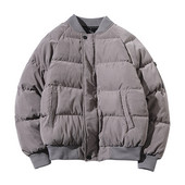 Jachete de iarnă pentru bărbați haină de iarnă bărbați supradimensionate caldă pentru mâneci largi H buzunar palton raglan fermoar solid stgular exterior musca