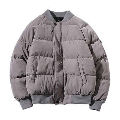 Jachete de iarnă pentru bărbați haină de iarnă bărbați supradimensionate caldă pentru mâneci largi H buzunar palton raglan fermoar solid stgular exterior musca