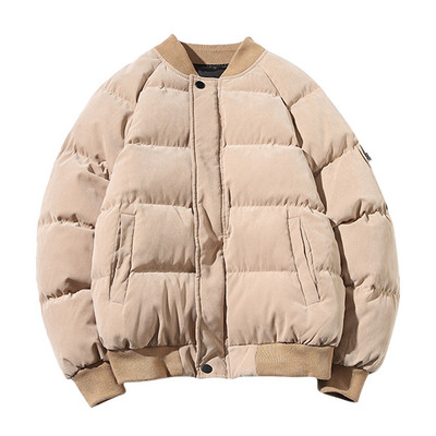 Jachete de iarnă pentru bărbați haină de iarnă bărbați supradimensionate caldă pentru mâneci largi H buzunar palton raglan fermoar solid stgular exterior musca