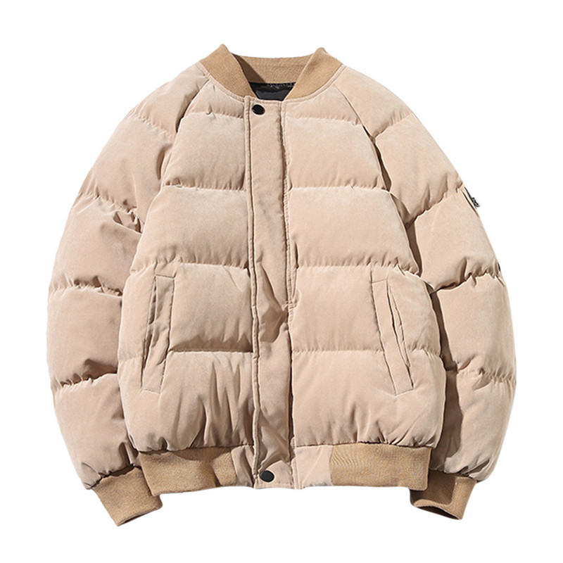 Jachete de iarnă pentru bărbați haină de iarnă bărbați supradimensionate caldă pentru mâneci largi H buzunar palton raglan fermoar solid stgular exterior musca