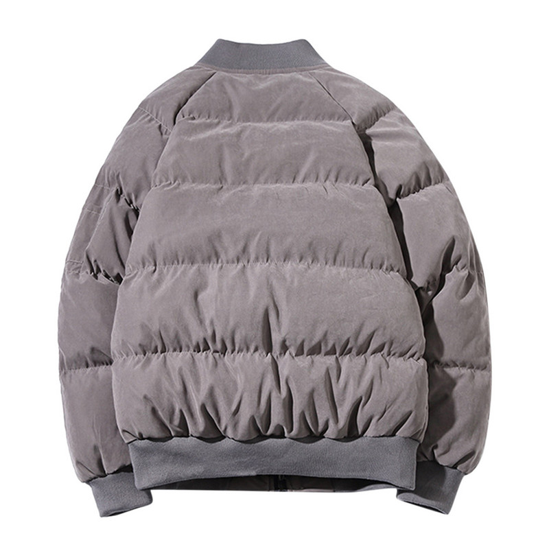 Jachete de iarnă pentru bărbați haină de iarnă bărbați supradimensionate caldă pentru mâneci largi H buzunar palton raglan fermoar solid stgular exterior musca