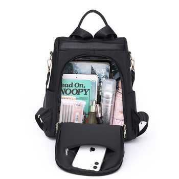 Γυναικείο σακίδιο πλάτης μεγάλης χωρητικότητας Casual τσάντα ταξιδιού Απλή μονόχρωμη τσάντα ώμου Υψηλής ποιότητας υφασμάτινο νάιλον σακίδιο Mochilas