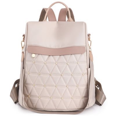 Naiste seljakott suure mahutavusega vabaaja reisikott Lihtne ühevärviline õlakott Kvaliteetne nailonist riidest kotikott Mochilas