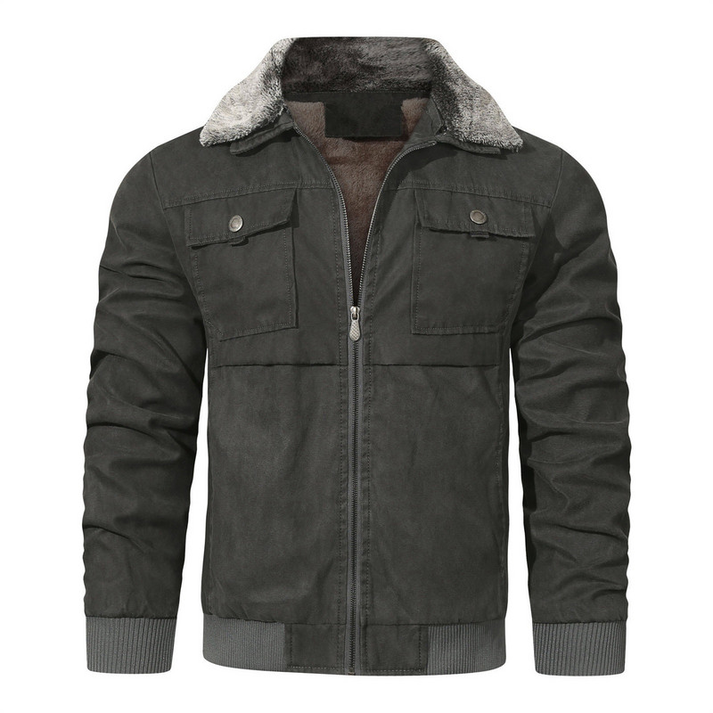 Ανδρικό φλις φλις χειμωνιάτικο γιακά Χοντρό πουλόβερ Χειμερινό όρθιο φερμουάρ με κλίση με γιακά αγάπη πέτο σακάκι είναι κόλαση