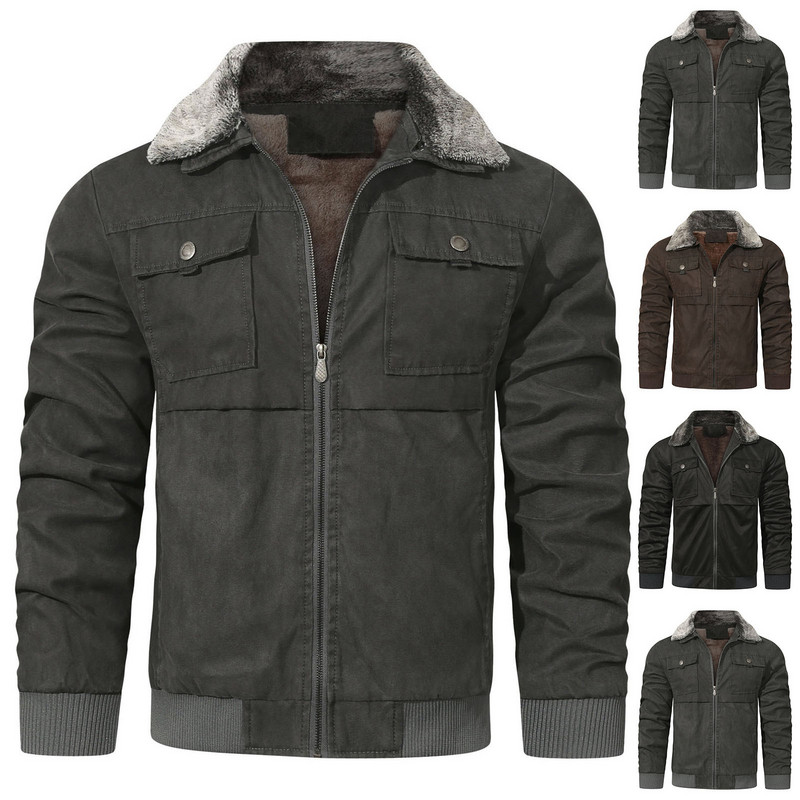 Ανδρικό φλις φλις χειμωνιάτικο γιακά Χοντρό πουλόβερ Χειμερινό όρθιο φερμουάρ με κλίση με γιακά αγάπη πέτο σακάκι είναι κόλαση