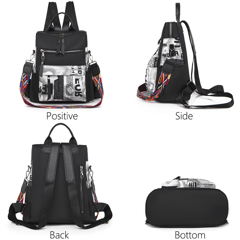 2022 Водоустойчива дамска раница Oxford Модни дамски раници против кражба Ученическа чанта с принт Висококачествена раница с голям капацитет