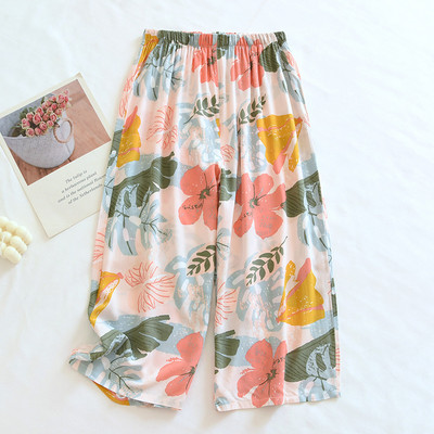 Καλοκαιρινό νέο γυναικείο φλοράλ με στάμπα Sleep Bottoms Casual Loose Pajama Παντελόνι 2023 Loungear Ψηλόμεση Πιτζάμες ύπνου