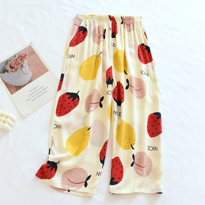 Καλοκαιρινό νέο γυναικείο φλοράλ με στάμπα Sleep Bottoms Casual Loose Pajama Παντελόνι 2023 Loungear Ψηλόμεση Πιτζάμες ύπνου