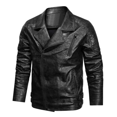 Kott Nahast meeste jope Soliidne meeste mantel soe mantel Kokkupandav pika tõmblukuga varrukaga jope krae tasku jakk Mountain