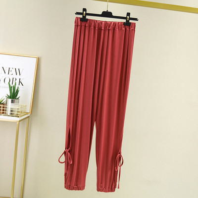 Fdfklak Modal Lounge Παντελόνι 2020 Νέο γυναικείο καλοκαιρινό παντελόνι Sleeping Pajama Loose Home Παντελόνι Pijama Feminino