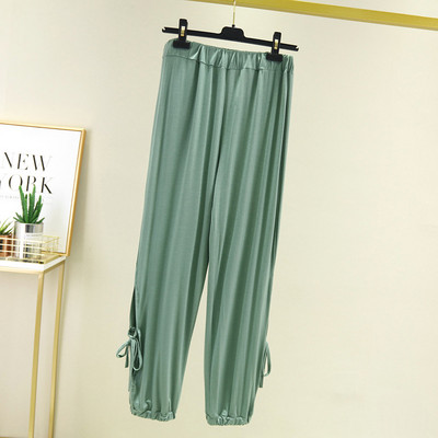 Fdfklak Modal Lounge Παντελόνι 2020 Νέο γυναικείο καλοκαιρινό παντελόνι Sleeping Pajama Loose Home Παντελόνι Pijama Feminino