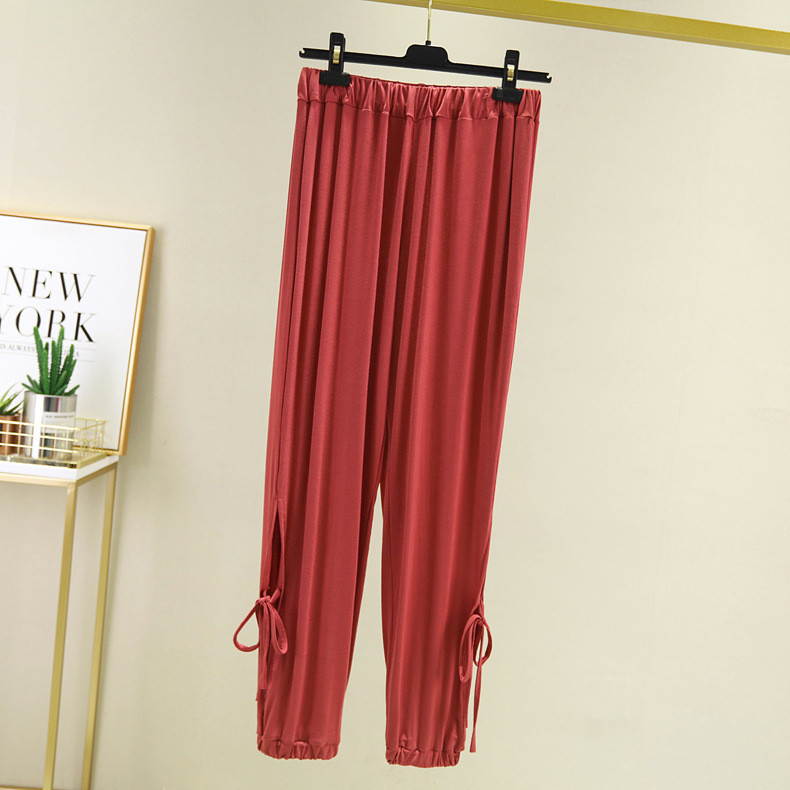 Fdfklak Modal Lounge Παντελόνι 2020 Νέο γυναικείο καλοκαιρινό παντελόνι Sleeping Pajama Loose Home Παντελόνι Pijama Feminino