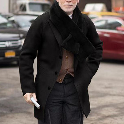 Μπουφάν Cold For Weather Μακριά Ανδρικό Γιακά Ανδρικό Χειμώνα Παχύ Παλτό Πέτο Μανίκι Επενδυμένο για Βροχή Δερμάτινο Ανδρικό Μπουφάν Vintage