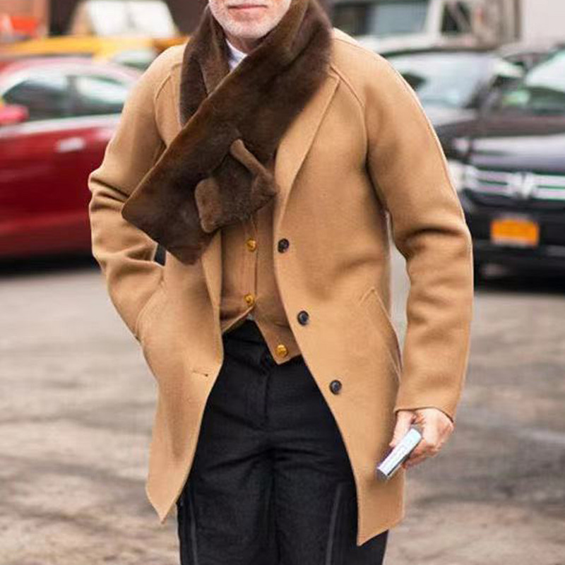 Μπουφάν Cold For Weather Μακριά Ανδρικό Γιακά Ανδρικό Χειμώνα Παχύ Παλτό Πέτο Μανίκι Επενδυμένο για Βροχή Δερμάτινο Ανδρικό Μπουφάν Vintage