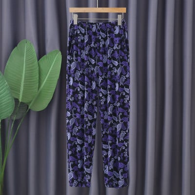 Pijamale cu imprimeu Pantaloni acasă Pantaloni damă stil coreean Pantaloni largi de transpirație Femei 2023 Primăvară Vară Pantaloni noi Pijamale