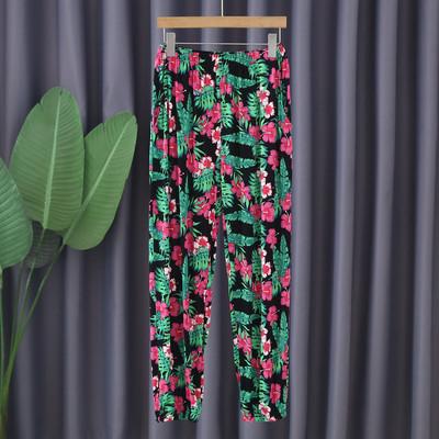Pijamale cu imprimeu Pantaloni acasă Pantaloni damă stil coreean Pantaloni largi de transpirație Femei 2023 Primăvară Vară Pantaloni noi Pijamale