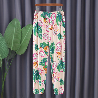 Pijamale cu imprimeu Pantaloni acasă Pantaloni damă stil coreean Pantaloni largi de transpirație Femei 2023 Primăvară Vară Pantaloni noi Pijamale