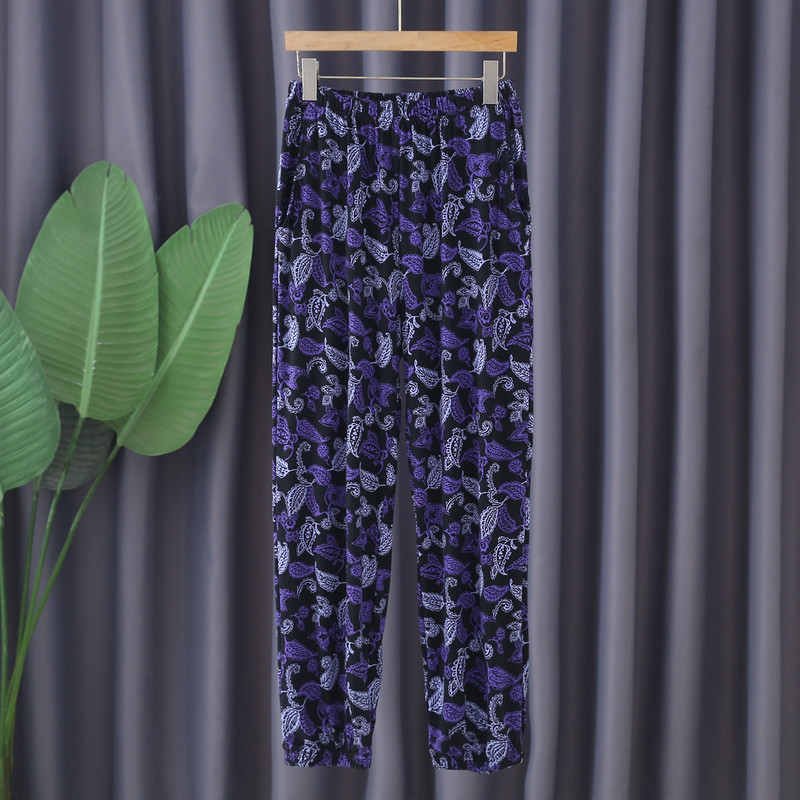 Pijamale cu imprimeu Pantaloni acasă Pantaloni damă stil coreean Pantaloni largi de transpirație Femei 2023 Primăvară Vară Pantaloni noi Pijamale