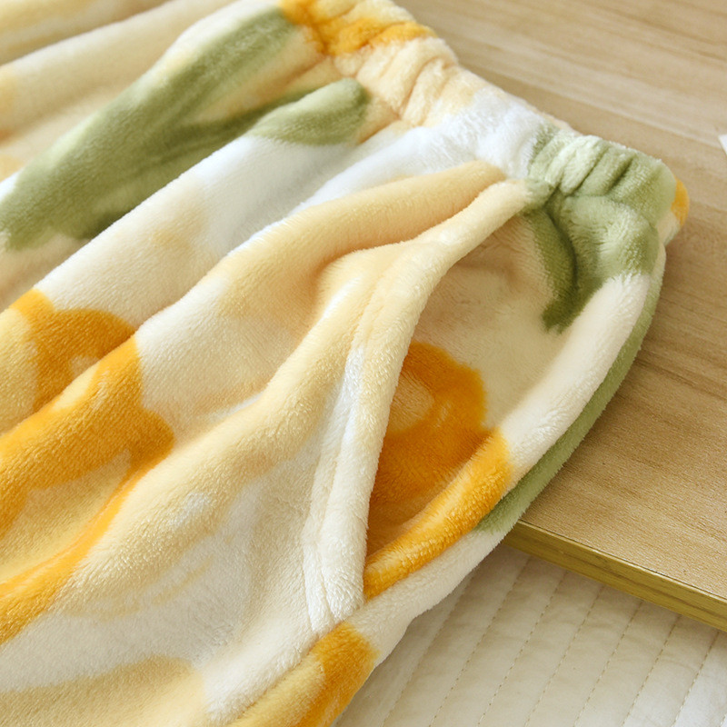 Pantaloni noi de iarnă Îmbrăcăminte de femei pentru somn pijamale Pantaloni Lenjerie de dormit Îngroșat Căldura Purtă de cameră Pantaloni de dormit pentru femei