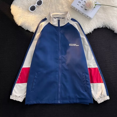 Harajuku Patchwork Bomber Jacket College Varsity Jackets Men Streetwear Color Block Vysokokvalitná ľahká vetrovka pre páry