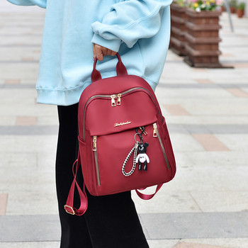 Висококачествена раница Oxford Дамска раница с множество джобове Mochila Черна Червен Малка дизайнерска чанта Сладка чанта за книги Водоустойчива ученическа чанта