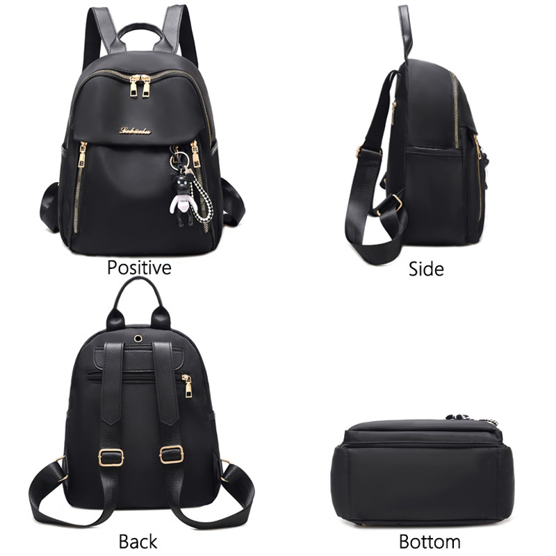 Kvaliteetne Oxfordi seljakott naistele mitu taskut Mochila must punane väike disainiga kotikott Armas raamatukott Veekindel koolikott