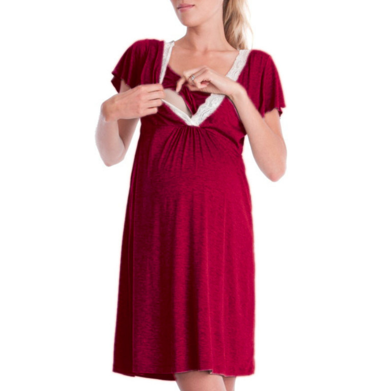 Πιτζάμες μητρότητας Θηλασμός Νυχτικό Έγκυες Γυναίκες Σπίτι Σίτιση Πυζά Φορέματα Νυχτικό Νοσοκομείου Νοσηλευτικής εγκυμοσύνης