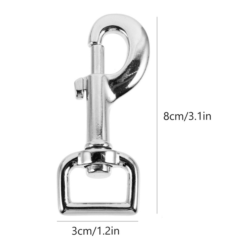 2 buc cataramă cu lanț pentru câini Clip cataramă metalică pentru câine Cureaua pentru câine Clip pivotant pentru lesă pentru câine