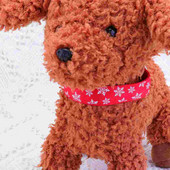 Guler pentru animale de companie imprimat de Crăciun Inel de gât din nailon pentru animale de companie Articole practice pentru animale de companie pentru cățeluș (zăpadă, roșu, mărime XL)