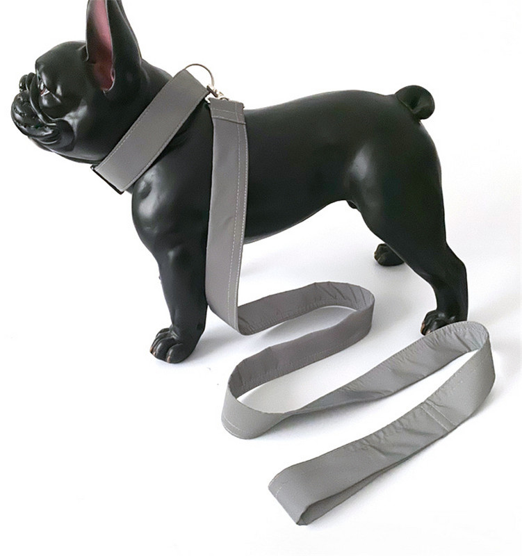 Țesătură reflectorizantă de modă, 3,8 cm, guler personalizat pentru câini, guler luminos, 150 cm, plumb pentru câini, set de guler și lesă pentru câini din nailon Nou-2020