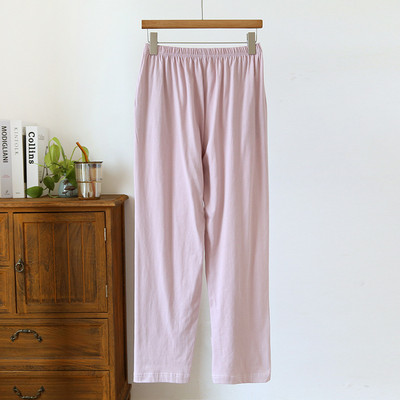 Παντελόνι από καθαρό βαμβάκι Φαρδιά άνοιξη καλοκαιρινό ζευγάρι Πυτζάμες Παντελόνι για το σπίτι Ρούχα για ύπνο Μονόχρωμο πάτο πιτζάμα