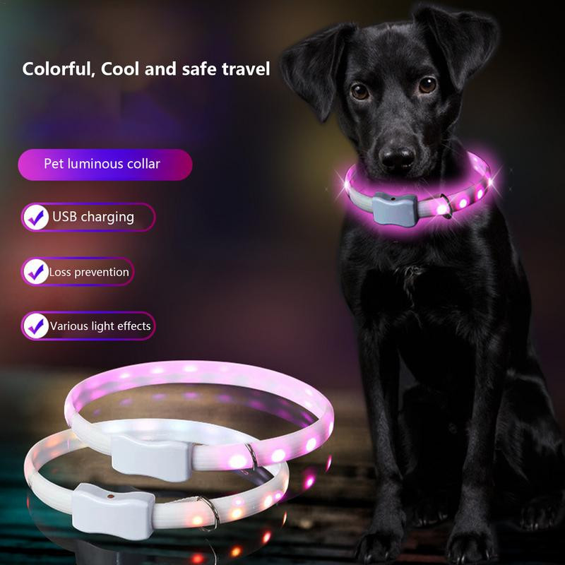 LED hõõguv koera kaelarihm öine kaotsiminekuvastane koeravalgusti rakmed Veekindel Lõikatav Valgustatav Koerte kaelarihmad koeratooted Aksessuaarid