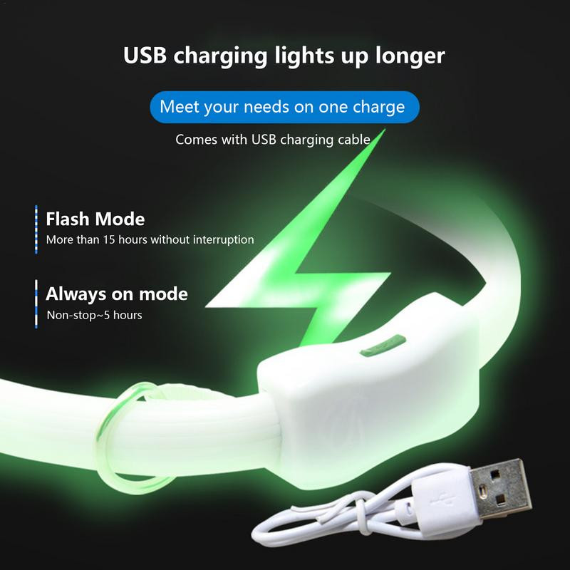 LED hõõguv koera kaelarihm öine kaotsiminekuvastane koeravalgusti rakmed Veekindel Lõikatav Valgustatav Koerte kaelarihmad koeratooted Aksessuaarid