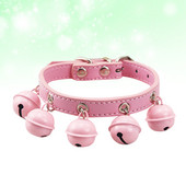Κολάρο για σκύλους κατοικίδιων ζώων, λουράκι σχοινιού με καμπάνα για καθημερινή χρήση (Ροζ M)