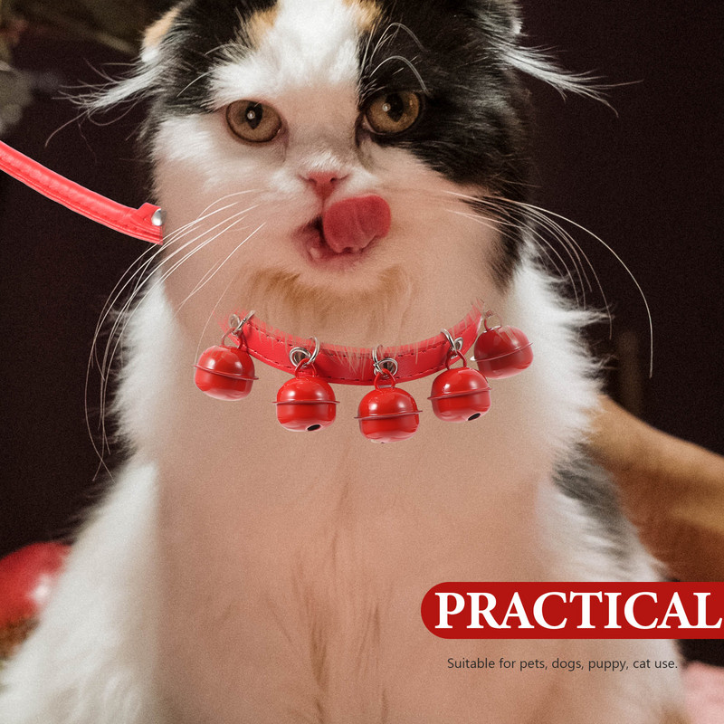 Κολάρο για σκύλους κατοικίδιων ζώων, λουράκι σχοινιού με καμπάνα για καθημερινή χρήση (Ροζ M)