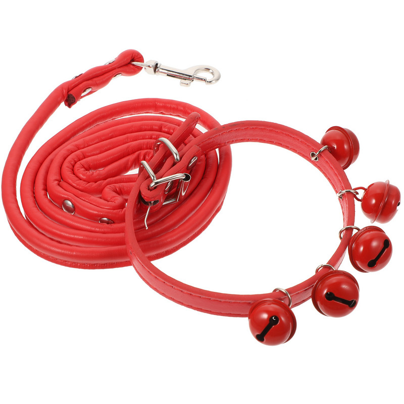 Κολάρο για σκύλους κατοικίδιων ζώων, λουράκι σχοινιού με καμπάνα για καθημερινή χρήση (Ροζ M)