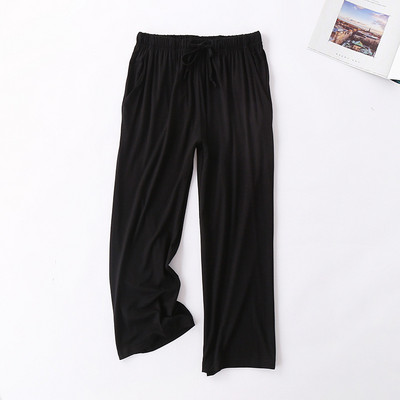 Fdfklak Pantaloni de dormit modal pentru femei Pantaloni de pijama Primăvara vară Pantaloni de lenjerie de dormit noi roz/negru Îmbrăcăminte de lounge