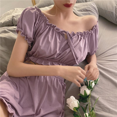 Σετ πιτζάμες Γυναικεία σέξι γυναικεία νυχτικά casual καλοκαιρινά καυτά αμάνικα παντός αγώνα Μόδα Χαλαρά Γλυκά Μαθητές Απαλό Άνετο