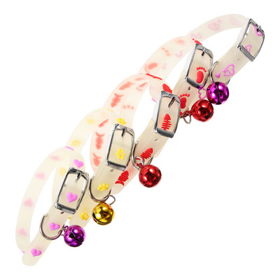 5 τμχ Αντι-χαμένο κολάρο κατοικίδιων Λεπτό αξεσουάρ για σκύλους εξωτερικού χώρου Κοκκάλια ψαριών Αρσενικές γάτες Glow The Dark Διακοσμητικό μωρό